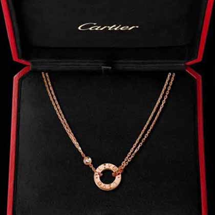 卡地亞v金鍍咪金經典LOVE雙面圓餅手鏈