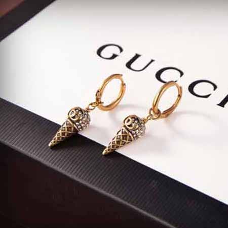 古奇時髦配飾 Gucci雪糕復古滿鉆耳環