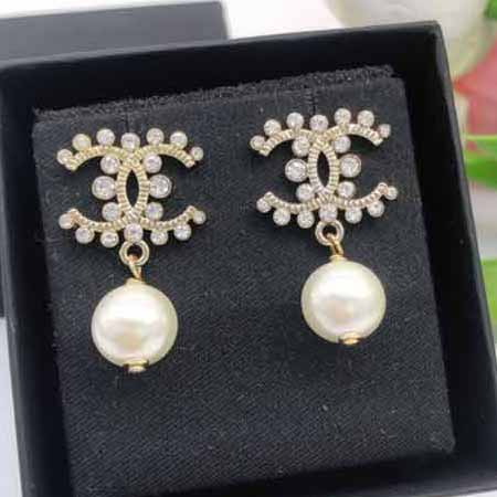 香港時尚大品牌高等感雙C珍珠小