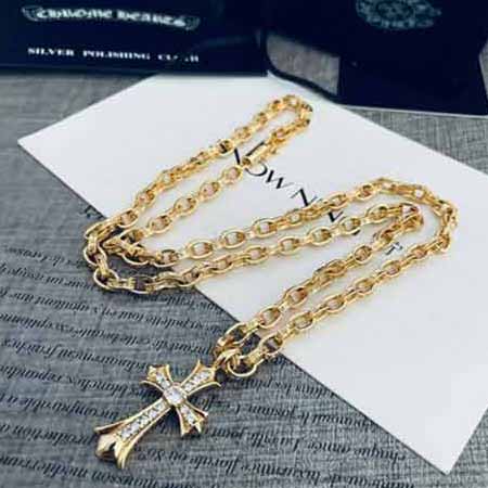 新品Chrome Hearts 克羅心官網(wǎng)同款鑲嵌鉆吊墜 字母項(xiàng)鏈