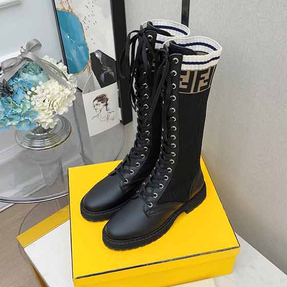 潮牌網紅馬丁靴Fend新款英倫風機