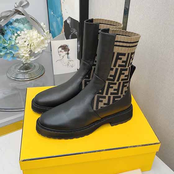 大品牌折扣網Fend FF襪子彈力短靴，