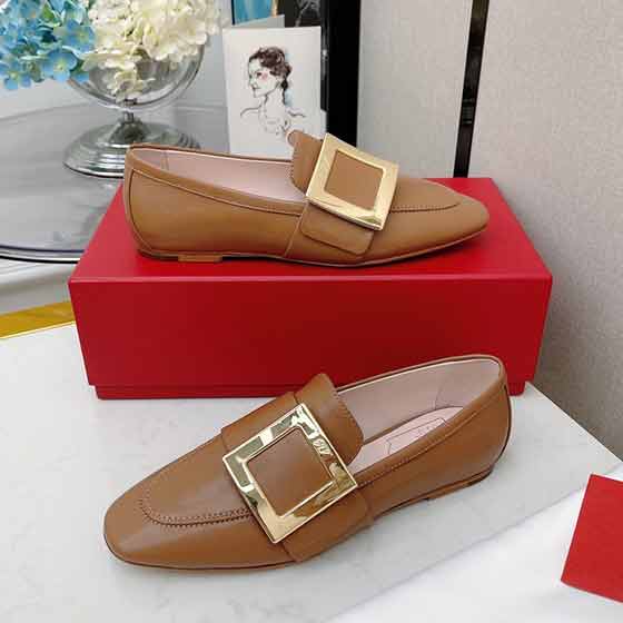 RV樂福鞋新款商場大品牌同款頭層牛皮單鞋真皮