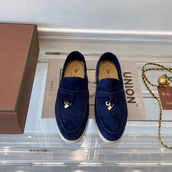 Loro Piana 諾詩翩雅大品牌鞋網圓頭一腳蹬百搭豆豆鞋