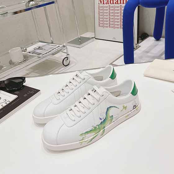 名品折扣網LANVIN牛皮/尼龍尼布拼麂接皮休閑鞋