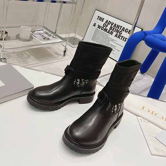 D奧CD秋冬靴復(fù)古工裝靴 一腳蹬 