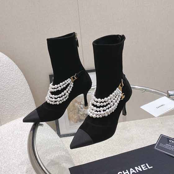 香奶奶品牌女靴 新款百搭半筒中筒馬丁靴真皮