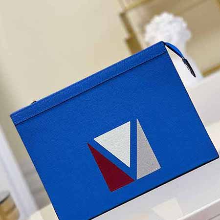 lv的手包M59147 藍色十字紋Poche