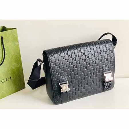 gucc男真皮休閑商務男包名品背包