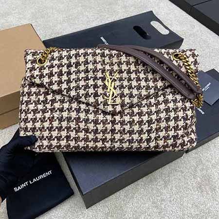 今年流行名品大品牌新款真皮單肩斜挎鏈條YSL女包