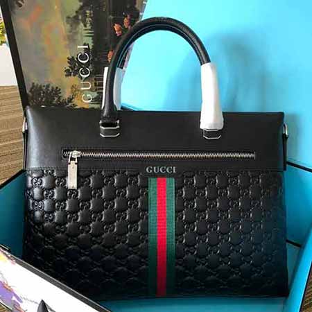 Gucci男士包包手提包手拿公文包男商務真皮休閑挎包