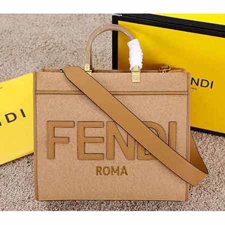 芬迪女包經典燙印字母tote購物袋