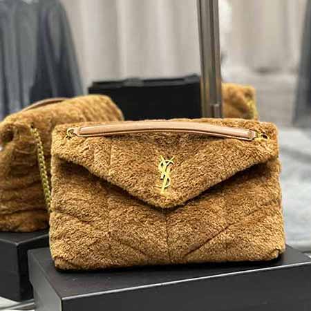 圣羅蘭Loulou puffer羊毛配皮