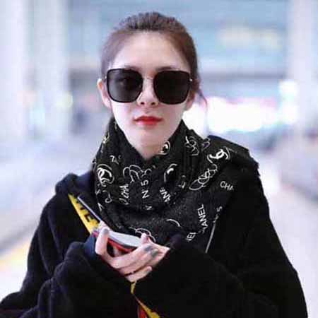 大品牌女士山羊絨圍巾小香冬季雙面雙色披肩