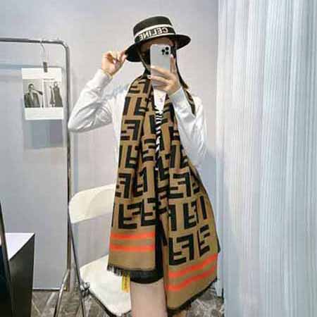 芬迪新款大品牌保暖百搭披肩韓版爆款流蘇圍脖