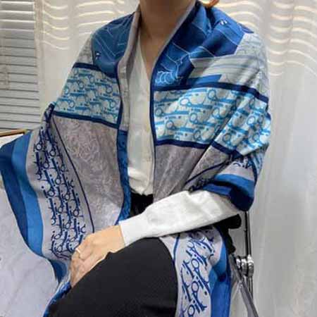 歐美大品牌圍巾Dior長款秋冬保暖女士大方巾旅游度假沙灘巾披肩