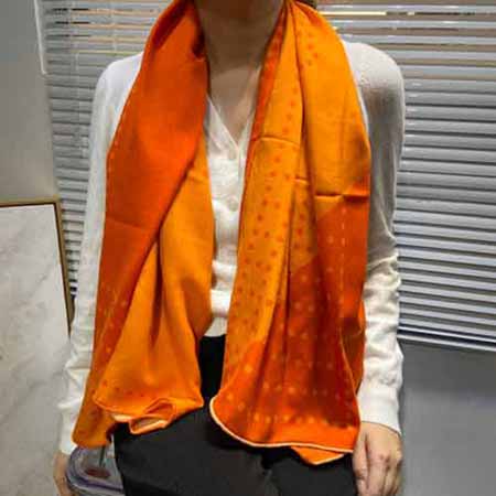 愛馬仕羊絨圍巾 冬季新款爆款大品牌雙面披肩羊毛圍脖