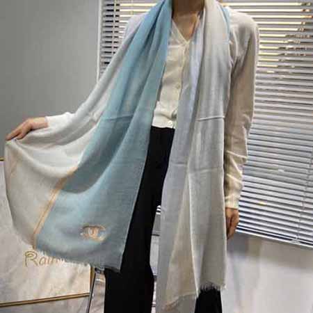 大品牌小香風高等雙面披肩水波紋秋冬女士加厚長款保暖羊絨圍巾