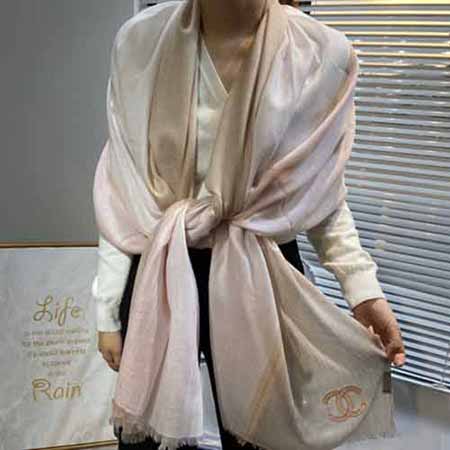 潮牌香奈羊絨圍巾女冬季百搭大品牌明星同款雙面加厚披肩圍脖潮