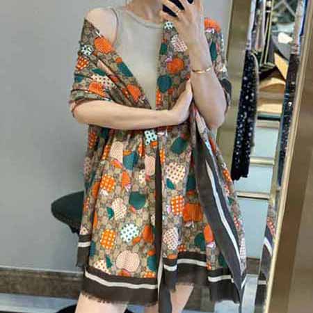 專柜款Gucci淑女氣質大品牌高等女士絲巾圍巾