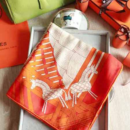 春秋新款歐美大品牌愛馬仕絲絨方巾 長絲巾兩用披肩