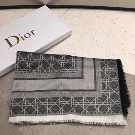 Dior羊絨質感圍巾女長款高等感大品牌百搭外搭披肩