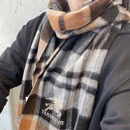 Burberry圍巾女士秋冬季披肩兩用保暖仿羊絨時尚加厚男圍脖情侶禮物