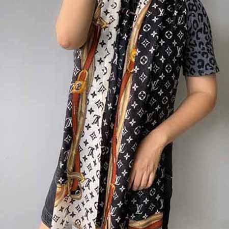 路易威登高等雙面羊絨圍巾女百搭加厚保暖長款大披肩圍脖潮