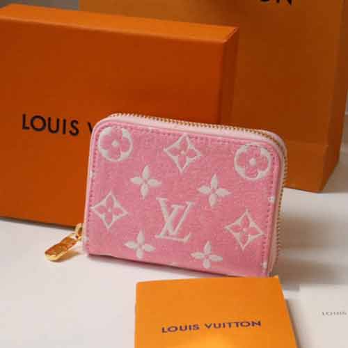 路易威登Monogram提花牛仔布拉鏈零錢包M81185