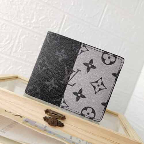 LV限量款牛皮對折錢包60895 路