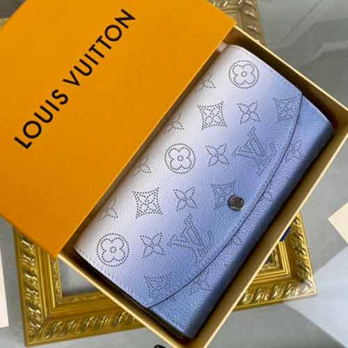 LV M60145漸變藍錢夾：原單精仿，品質與顏值雙在線之選
