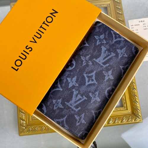 路易威登男士長(zhǎng)款真皮拉鏈?zhǔn)职?