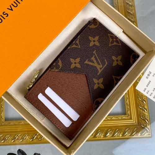LV老花帆布Coin卡夾M64038，存放硬