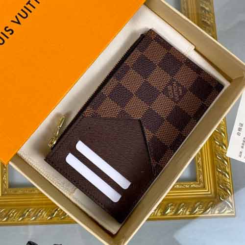 LV帆布裁制存儲零錢N64038，信用卡槽、硬幣袋、鈔票隔層一應俱全！