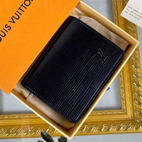 LV水波紋牛皮名片夾M2292，輕