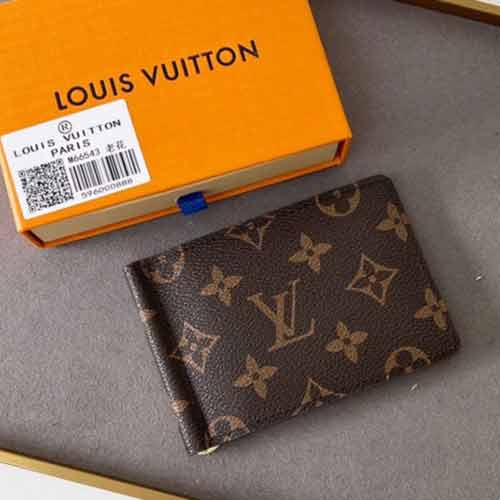 路易威登老花棋盤格對折錢夾 精仿男士