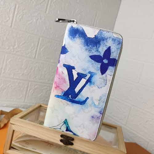 LV/路易威登男女通用錢包老花長款全拉鏈卡包錢夾60017