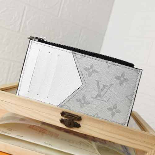 LV新款Coin卡夾，時尚優雅黑灰帆布