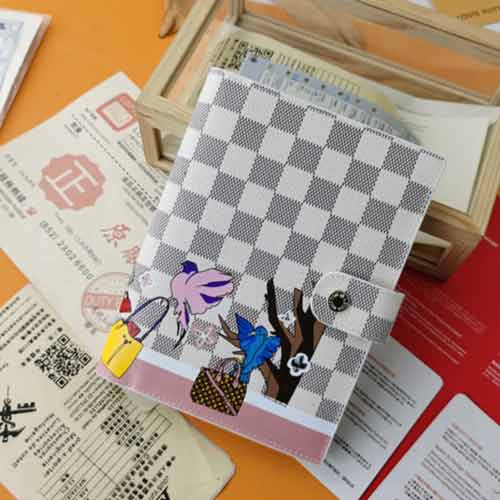 LV原版經典Monogram帆布絲印小型記事本封套M20004