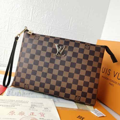 牛皮新款潮流男士牛皮GG手拿包大