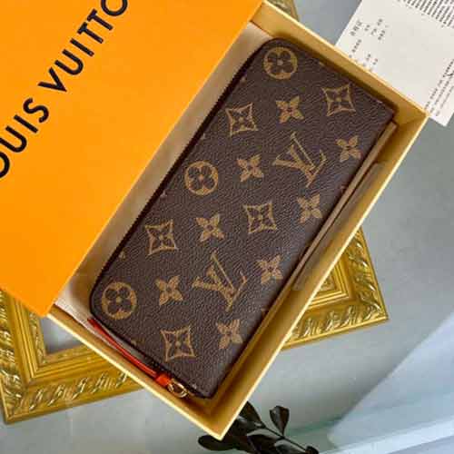 LV老花橙色！小巧緊湊Clemence錢夾M60742