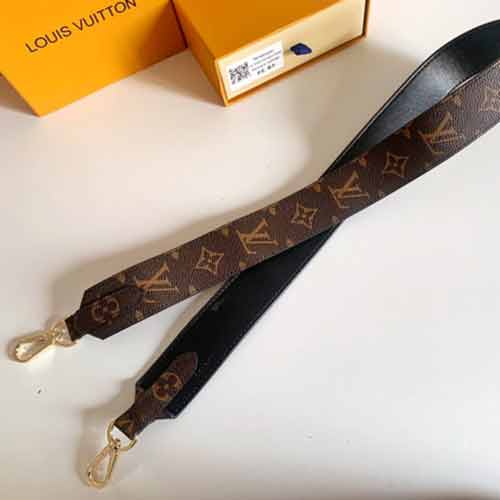 LV Monogram帆布配Rose Poudre皮革百搭肩帶，專