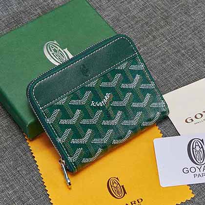 戈雅錢包潮流短款拉鏈錢包多功能卡包 時尚Goyard真皮零錢包