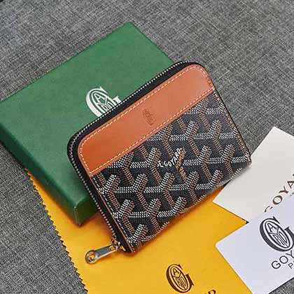 Goyard戈雅錢包時尚潮流短款拉鏈錢包多功能卡包