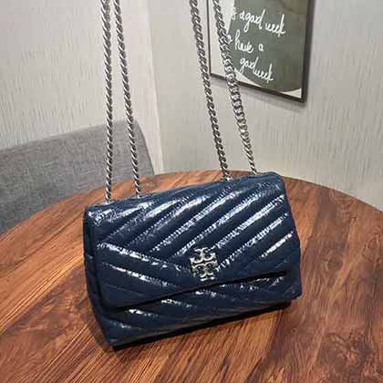 代買Tory Burch馬里奧TB女包 托里伯奇復古褶皺油蠟皮鏈條女包