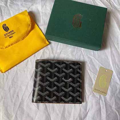 GOYARD男士大品牌錢包，Y涂鴉料配皮輕耐便！