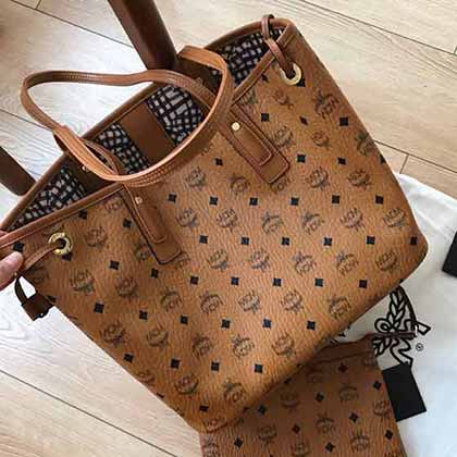 MCM經典印花菜籃子托特包 MCM雙面購物袋