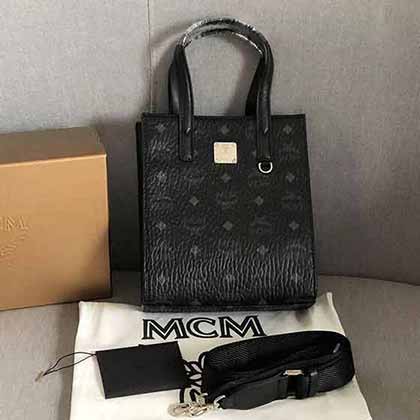 MCM菜籃子單肩斜挎手提印花購(gòu)物袋托特女包