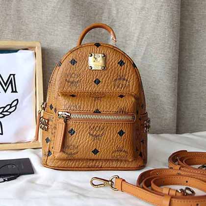 原單 MCM Stark Visetos 超迷你雙肩包側鉚釘背包女包小包送禮