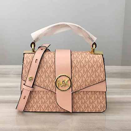 新款mk女包大容量托特包 Greenwich 超小號皮質拼信封包